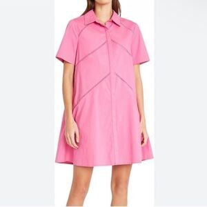 Donna Morgan Pink Collared Shirt Dress(Size 8)